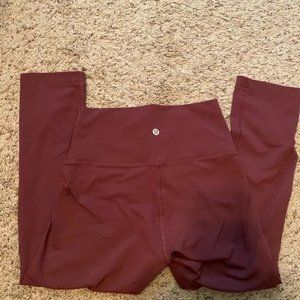 Lululemon | Wunder Under Leggings cassis size 6
